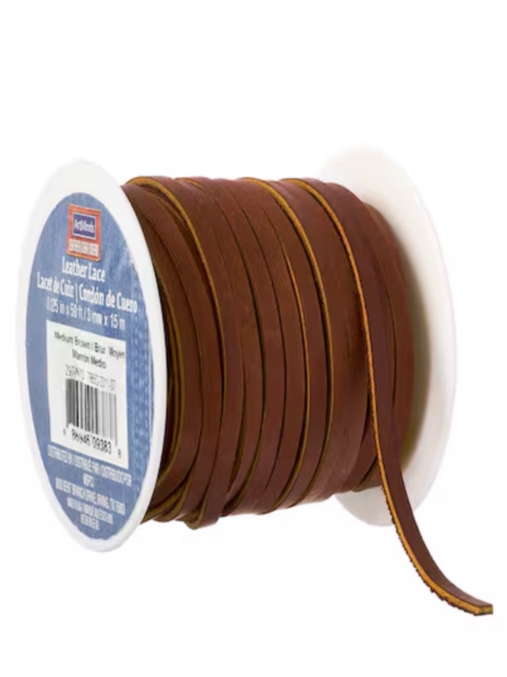 Artminds Latigo Leather Lace in Medium Brown  50 Feet